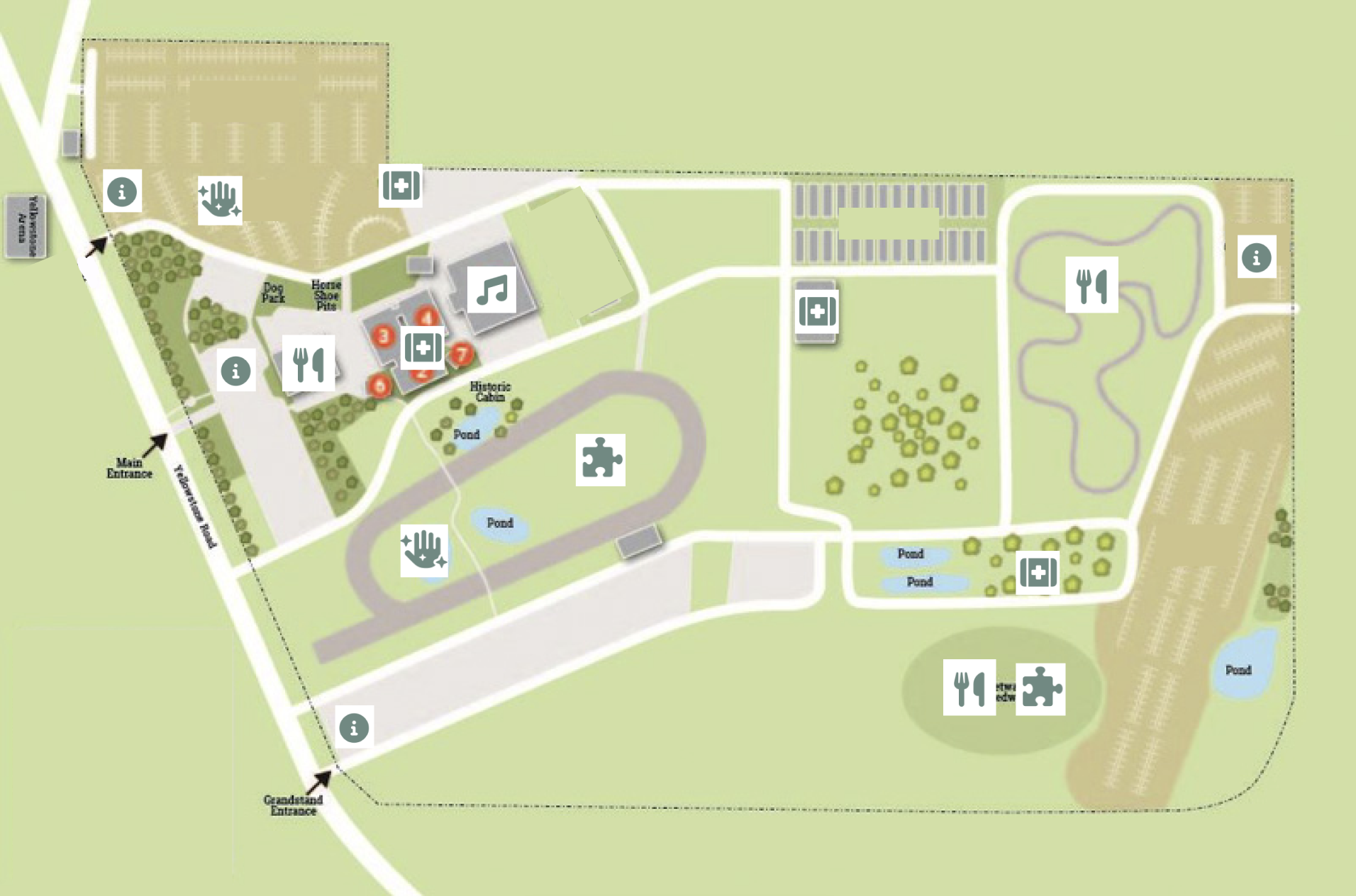 A site plan of the CPC Fete
